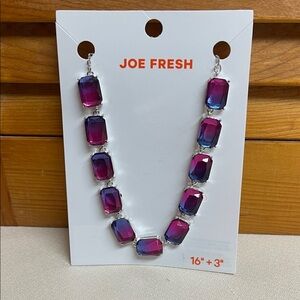 Joe Fresh Pink-to-Blue Ombre Statement Necklace